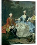 Count Giacomo Durazzo in the Guise of a Huntsman with His Wife…, prob early 1760s by Martin van Meytens