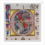 Manuscript Illumination with the Martyrdom of Saint Stephen in an Initial E…, ca. 1394-1402 by Niccolo di Giacomo da Bologna
