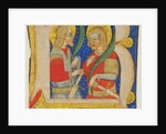Manuscript Leaf Cutting Showing an Illumiated Initial R with St. Protasius and St. Gervasius, mid-15 by Olivetan Master