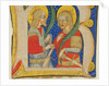Manuscript Leaf Cutting Showing an Illumiated Initial R with St. Protasius and St. Gervasius, mid-15 by Olivetan Master