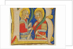 Manuscript Leaf Cutting Showing an Illumiated Initial R with St. Protasius and St. Gervasius, mid-15 by Olivetan Master