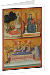 Saint John on Patmos, Madonna and Child Enthroned, and Death of the Virgin; The Crucifixion by Pacino di Bonaguida