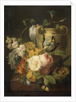 Flowers by a Stone Vase, 1786 by Peter Faes
