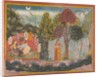 Krishna and Radha in a Bower: Page From a Dispersed Gita Govinda, ca. 1665 by Sahibdin