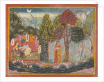 Krishna and Radha in a Bower: Page From a Dispersed Gita Govinda, ca. 1665 by Sahibdin