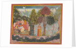 Krishna and Radha in a Bower: Page From a Dispersed Gita Govinda, ca. 1665 by Sahibdin