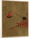 Fire Basket Suspended from Dock over a Fish Net in the Water by Shibata Zeshin