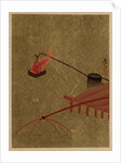 Fire Basket Suspended from Dock over a Fish Net in the Water by Shibata Zeshin