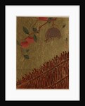 Persimmons Branch and Wasp Nest above a Hedge by Shibata Zeshin