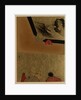 Three Men Looking at Framed Lacquer Drawing by Shibata Zeshin
