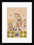 Maharana Amar Singh II Is Shown Two Silver Elephants, ca. 1705 by Stipple Master
