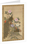 Peacocks and Peonies, 1820 by Tani Buncho