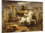 Scene from the Gallic Wars: The Gaul Littavicus, Betraying the Roman Cause, Flees to…, ca. 1838-40 by Theodore Chasseriau