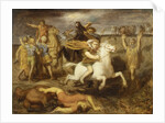 Scene from the Gallic Wars: The Gaul Littavicus, Betraying the Roman Cause, Flees to…, ca. 1838-40 by Theodore Chasseriau