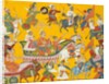 King Dasaratha and His Retinue Proceed to Rama's Wedding: Folio from the Shangri…, ca. 1690-1710 by Unknown