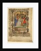 Manuscript Leaf from a Book of Hours… Illuminated Initial D and Christ Bearing the Cross, 1390-140 by Unknown