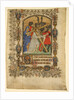 Manuscript Leaf from a Book of Hours… Illuminated Initial D and Christ Bearing the Cross, 1390-140 by Unknown