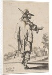 Gentleman Seen from the Back Pointing towards a Chateau, 1629 by Abraham Bosse