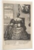 Seated Woman Holding a Book and Singing, mid to late 17th century by Abraham Bosse