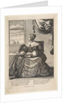 Seated Woman Holding a Book and Singing, mid to late 17th century by Abraham Bosse