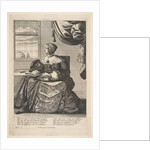 Seated Woman Holding a Book and Singing, mid to late 17th century by Abraham Bosse