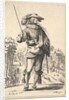 A gentleman with his head turned towards the right in profile, wearing a plumed hat and a …, 1629 by Abraham Bosse