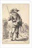 A gentleman with his head turned towards the right in profile, wearing a plumed hat and a …, 1629 by Abraham Bosse