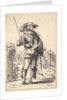 A gentleman with his head turned towards the right in profile, wearing a plumed hat and a …, 1629 by Abraham Bosse