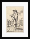 A gentleman, turned three-quarters to the left, wearing a hat and boots with spurs, carryi…, 1629 by Abraham Bosse