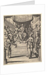 Frontispiece for 'Tristan L'Hermite': Marianne standing to right before Herod and his cour…, 1637 by Abraham Bosse