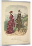 A Lady in a Hunting Costume with a Lady in Walking Costume on a Mountain Path from La Mode…, 1881 by Adèle-Anaïs Colin