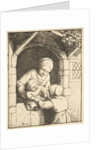 Little Girl Playing with a Baby in its Mother's Arms, 1610-85 by Adriaen van Ostade