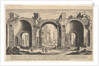 Plate 19: view of the Baths of Caracalla, indicating with inscribed letter 'A' the places …, 1606 by Aegidius Sadeler II