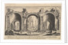 Plate 19: view of the Baths of Caracalla, indicating with inscribed letter 'A' the places …, 1606 by Aegidius Sadeler II