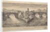 Plate 37: view of the church of San Bartolomeo all'Isola on Tiber Island, Rome, flanked by…, 1606 by Aegidius Sadeler II