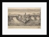 Plate 37: view of the church of San Bartolomeo all'Isola on Tiber Island, Rome, flanked by…, 1606 by Aegidius Sadeler II