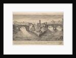Plate 37: view of the church of San Bartolomeo all'Isola on Tiber Island, Rome, flanked by…, 1606 by Aegidius Sadeler II