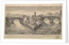 Plate 37: view of the church of San Bartolomeo all'Isola on Tiber Island, Rome, flanked by…, 1606 by Aegidius Sadeler II