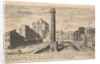 Plate 31: view of the column of Trajan, shown with its pedestal dug out from the earth, su…, 1606 by Aegidius Sadeler II