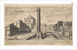 Plate 31: view of the column of Trajan, shown with its pedestal dug out from the earth, su…, 1606 by Aegidius Sadeler II