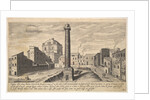 Plate 31: view of the column of Trajan, shown with its pedestal dug out from the earth, su…, 1606 by Aegidius Sadeler II