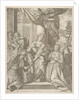 The mystic marriage of Saint Catherine who sits at center with the Christ child, angels wi…, 1585 by Agostino Carracci