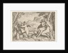 Love Conquers All, in a struggle with a satyr Amor places his right kn…, 1599 by Agostino Carracci
