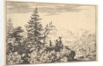 Two Men on a Rock Terrace by Allart van Everdingen