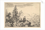 Two Men on a Rock Terrace by Allart van Everdingen