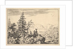 Two Men on a Rock Terrace by Allart van Everdingen