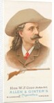Hon. William Frederick Cody, Rifle Shooter, from World's Champions, Series …, 1887 by Allen & Ginter