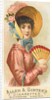 Plate 2, from the Fans of the Period series for Allen & Ginter Cigarettes Brands, 1889 by Allen & Ginter