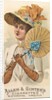 Plate 34, from the Fans of the Period series for Allen & Ginter Cigarettes Brands, 1889 by Allen & Ginter