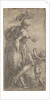 Mars standing at the left leaning on a shield, Cupid at the right, ca. 1542-46 by Andrea Schiavone